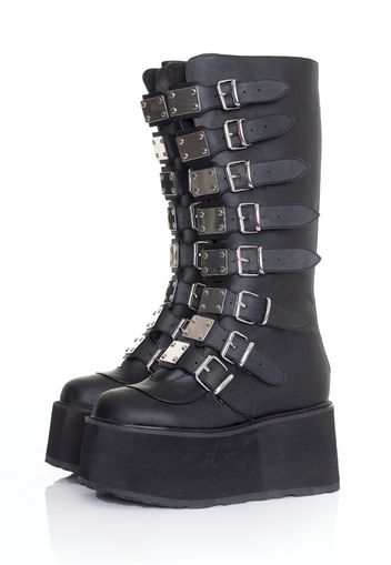 Demonia - Damned 318 Vegan Leather Black - Stiefel