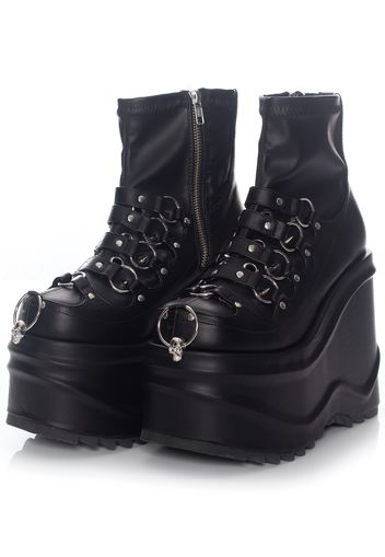 Demonia - Wave 110 Black Vegan Leather - Stiefel