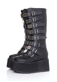 Demonia - Damned 318 Vegan Leather Black - Stiefel