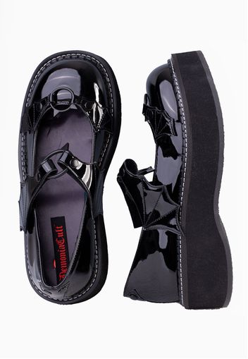 Demoniacult - Emily 23 Black Pat - Sandalen