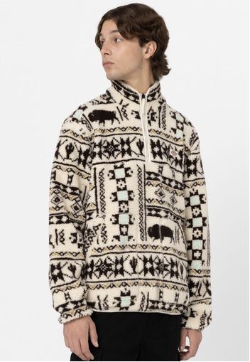 Dickies - Hays Quarter Zip Nordic Aop Light - Strickpullover