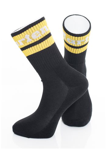 Dr. Martens - Athletic Logo Black/Yellow & White Cotton Blend - Socken