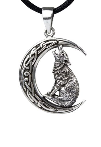 Etnox - Howling Wolf In Moon Silver - Schmuck