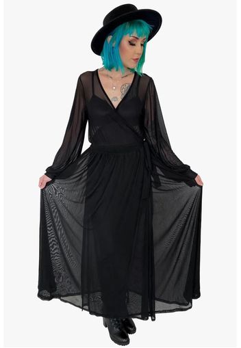 Foxblood - Dita Mesh Wrap/Duster Black - Kleider