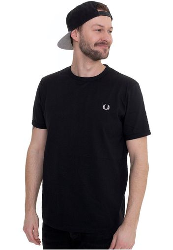 Fred Perry - Ringer Black - - T-Shirts