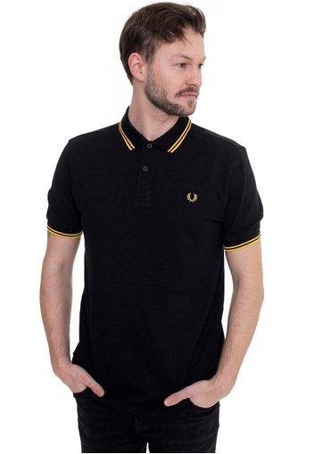 Fred Perry - Slim Fit Twin Tipped Black/New Yellow - Polos