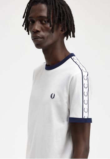 Fred Perry - Taped Ringer Snow White - - T-Shirts