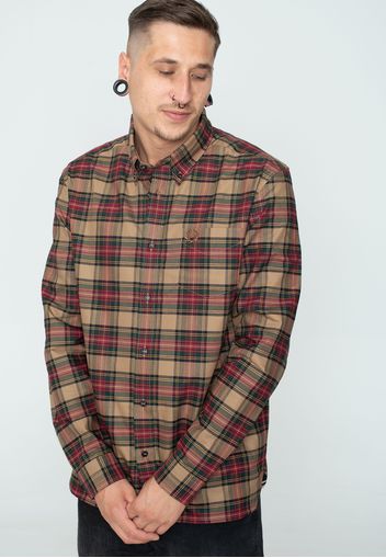 Fred Perry - Tartan Shaded Stone - Hemden