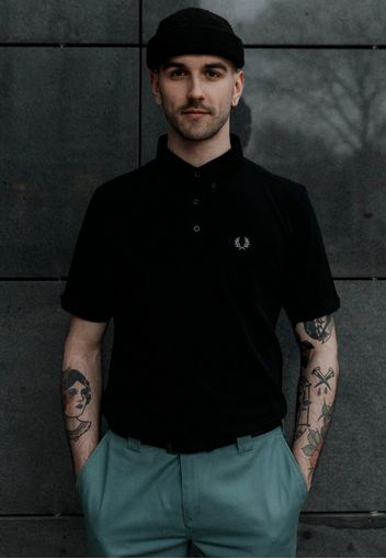 Fred Perry - Slim Fit Black/Chrome - Polos