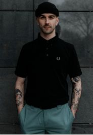 Fred Perry - Slim Fit Black/Chrome - Polos