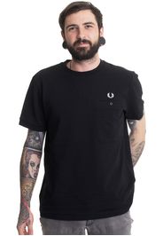 Fred Perry - Pocket Detail Pique Black - - T-Shirts