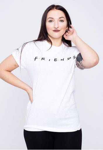 Friends - Logo Rolled Sleeve White - - T-Shirts