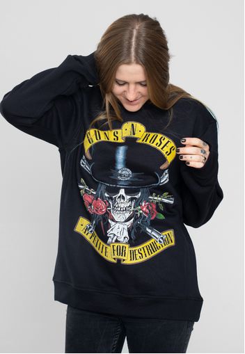 Guns N' Roses - Top Hat Skull Charcoal - Sweater