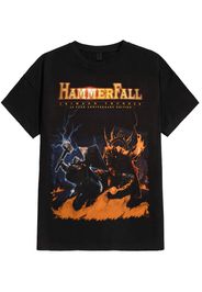 Hammerfall - Crimson Thunder 20Th Anniversary - T-Shirt - Schwarz - L - 100% Baumwolle,Jersey