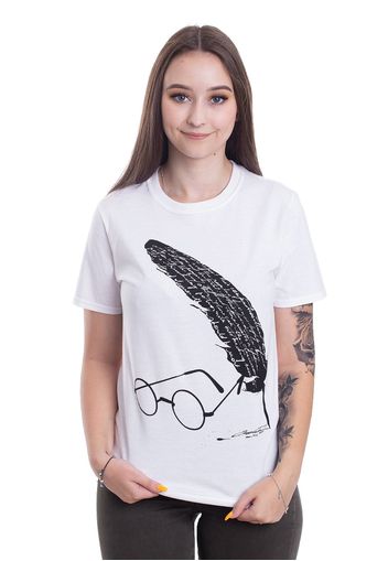 Harry Potter - Feather And Glasses White - - T-Shirts