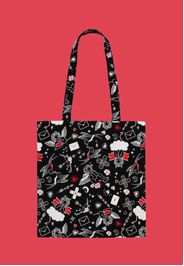 Hellbunny - Charlie Black - Tote Bag - Schwarz - Onesize - 100% Baumwolle