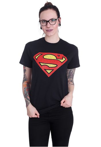 Superman - Shield Crackle Logo - - T-Shirts