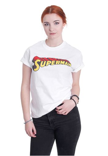 Superman - Telescopic Crackle Logo White - - T-Shirts