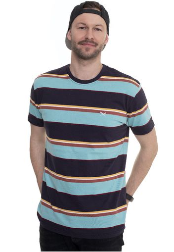 Iriedaily - Big Tony Stripe Navy - - T-Shirts