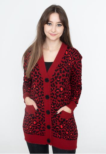 Jawbreaker - Maneater Red Leopard Print Oversized Red - Jacken