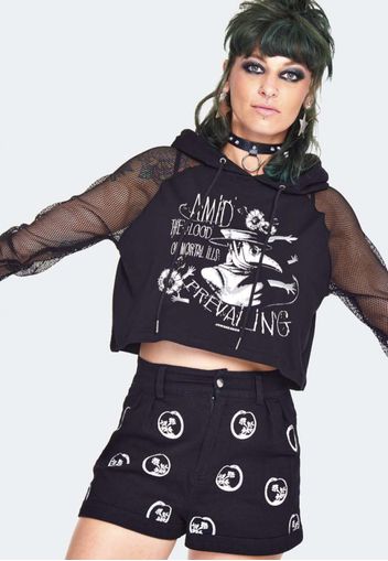 Jawbreaker - Prevailing Printed Cropped Black - Hoodies