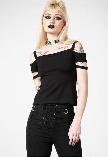 Killstar - Huntly Bardot Black - Tops