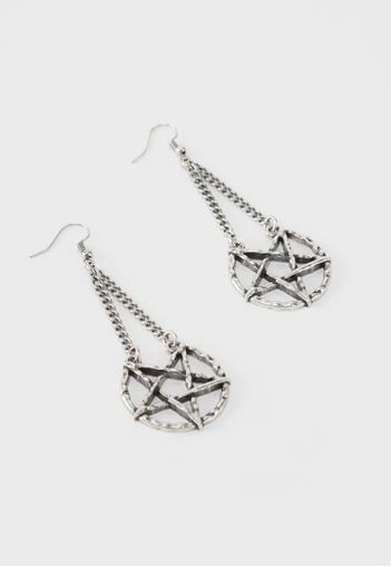 Killstar - Broken Seal Pentagram Charm Silver - Schmuck