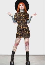 Killstar - Folk Horror Bodycon Black - Kleider