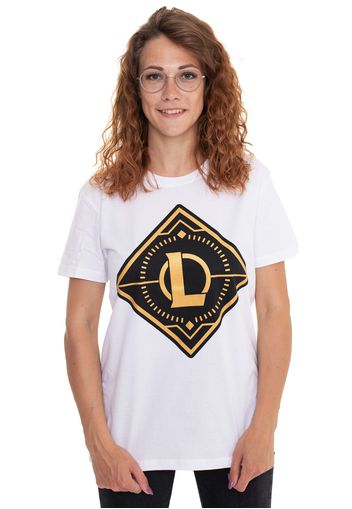 League Of Legends - Gold Logo White - - T-Shirts