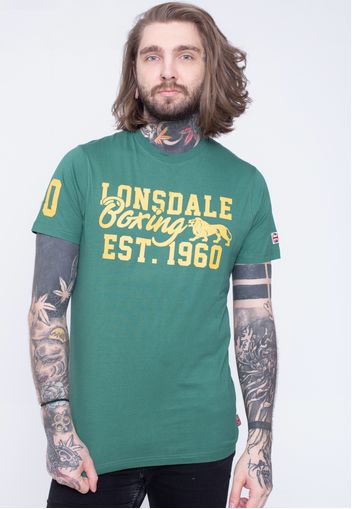 Lonsdale - Freswick Green/Mustard - - T-Shirts