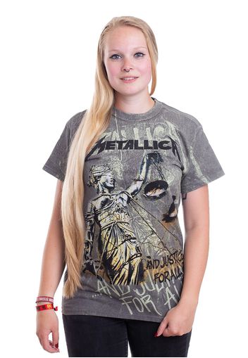 Metallica - Justice Neon All Over - - T-Shirts