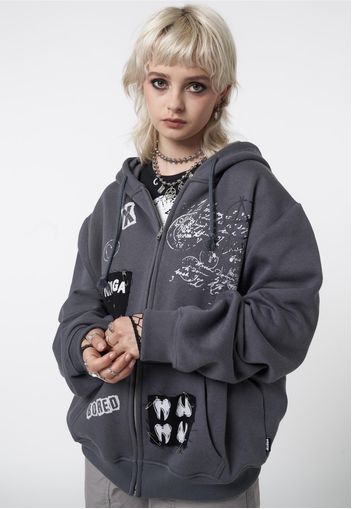 Minga London - Billie Patch Prints Grey - Zipper