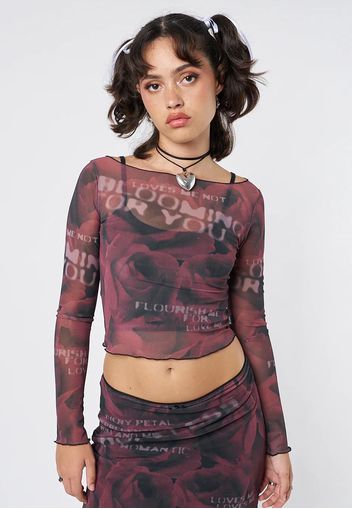 Minga London - Hopeless Romantic Rose Mesh - Tops