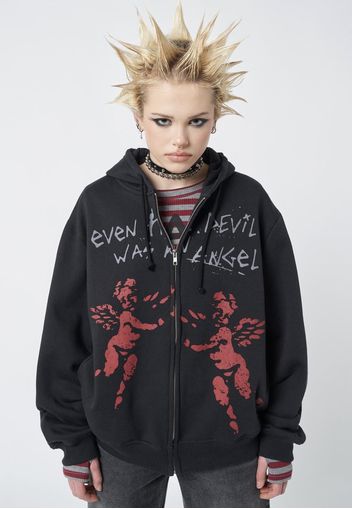 Minga London - Red Angel Black Zip Up Black - Zipper