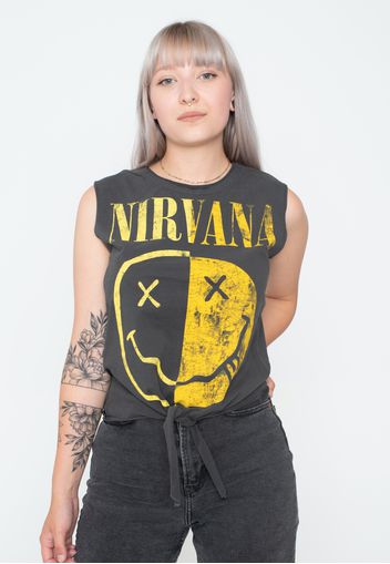 Nirvana - Spliced Smiley Knot Charcoal - Tanks