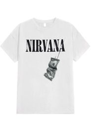 Nirvana - Nevermind Dollar Loose White - T-Shirt - Weiß - L - 100% Baumwolle