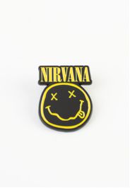 Nirvana - Logo & Happy Face Cut-Out - Pin - Schwarz - Onesize - Metallll,Metallll