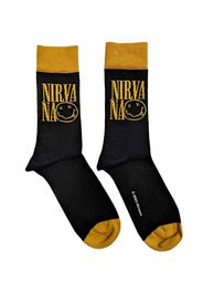 Nirvana - Logo Stacked - Socken - Schwarz - Onesize - 85% Baumwolle, 10% Nylon, 5% Elastan,Baumwolle