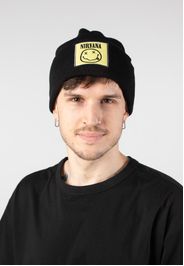 Nirvana - Square Logo - Beanie - Schwarz - Onesize - 100% Baumwolle,Gid://Shopify/Metaobject/122746732781