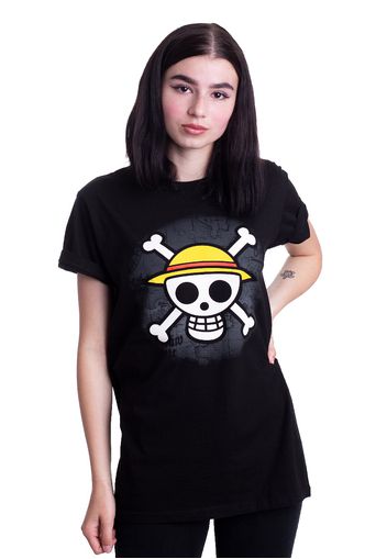 One Piece - Skull With Map - - T-Shirts