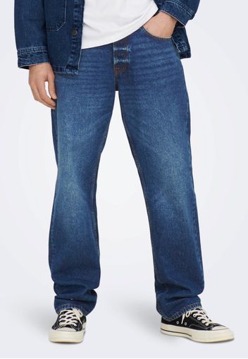 Only & Sons - Edge Loose Dark Blue Denim - Jeans