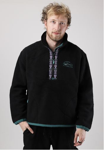 Picture - Gamvik 1/4 Zip Black/Bayberry - Strickpullover