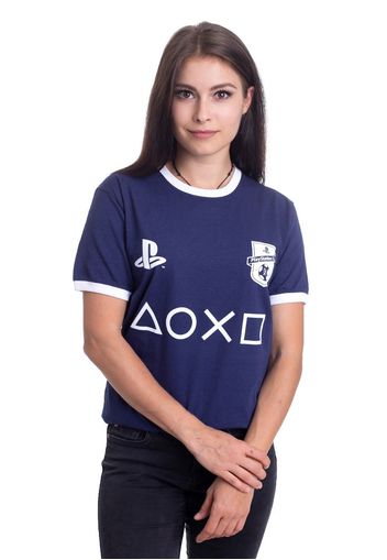 Playstation - Fc Club Logo With Icons Navy - - T-Shirts