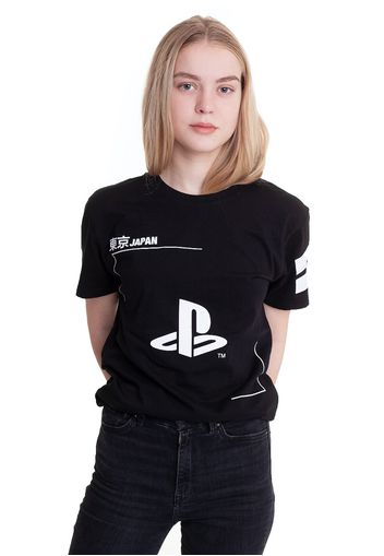 Playstation - Black & White Logo - - T-Shirts