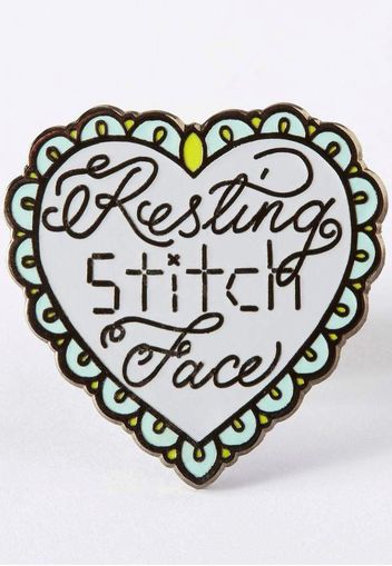 Punky Pins - Resting Stitch Face - Pins