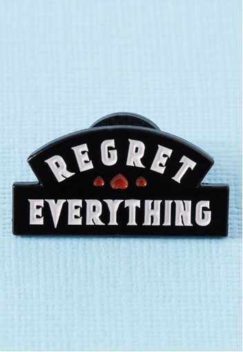 Punky Pins - Regret Everything Enamel - Pins