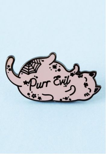 Punky Pins - Purr Evil Pink Cat Enamel - Pins