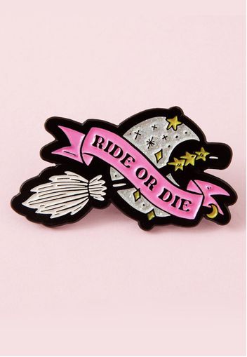 Punky Pins - Ride Or Die Broomstick Enamel - Pins