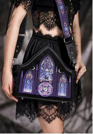Restyle - Aurora Northern Lights Embroidery - Tasche - Schwarz - Onesize - 100% Polyurethan,Samt