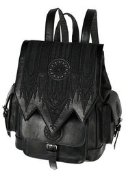 Restyle - Gothic Rosette Cathedral Embroidery Black - Rucksack - Schwarz - Onesize - 100% Polyester